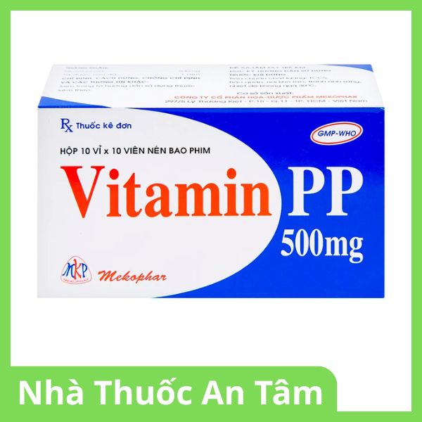 Viên nén bao phim Vitamin PP 500mg Mekophar điều trị bệnh pellagra