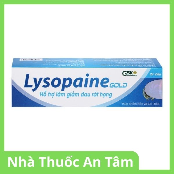 Viên ngậm Lysopaine Gold làm dịu cổ họng, giảm phù nề, đau họng